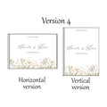 Wedding guest book layout options for Version 4: horizontal and vertical versions