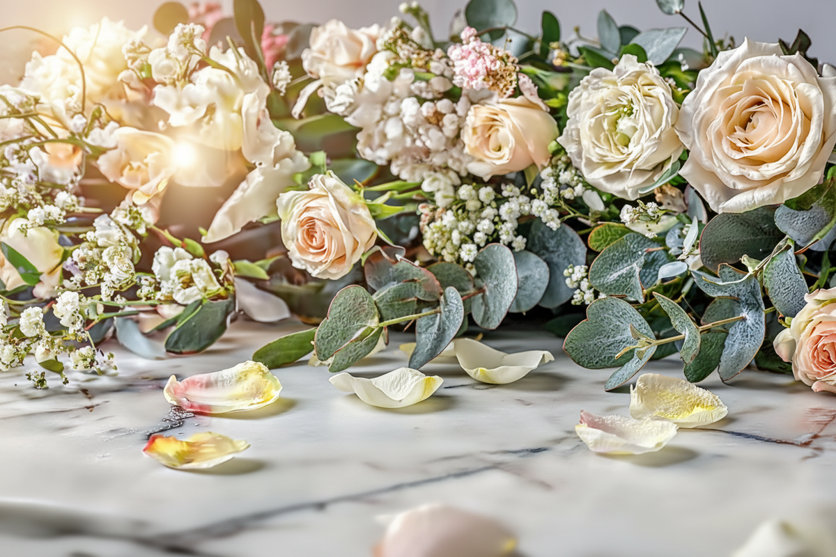 Bridal Floral Background — No Rings