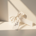 Ivory satin hair bow with “Future Bride” badge